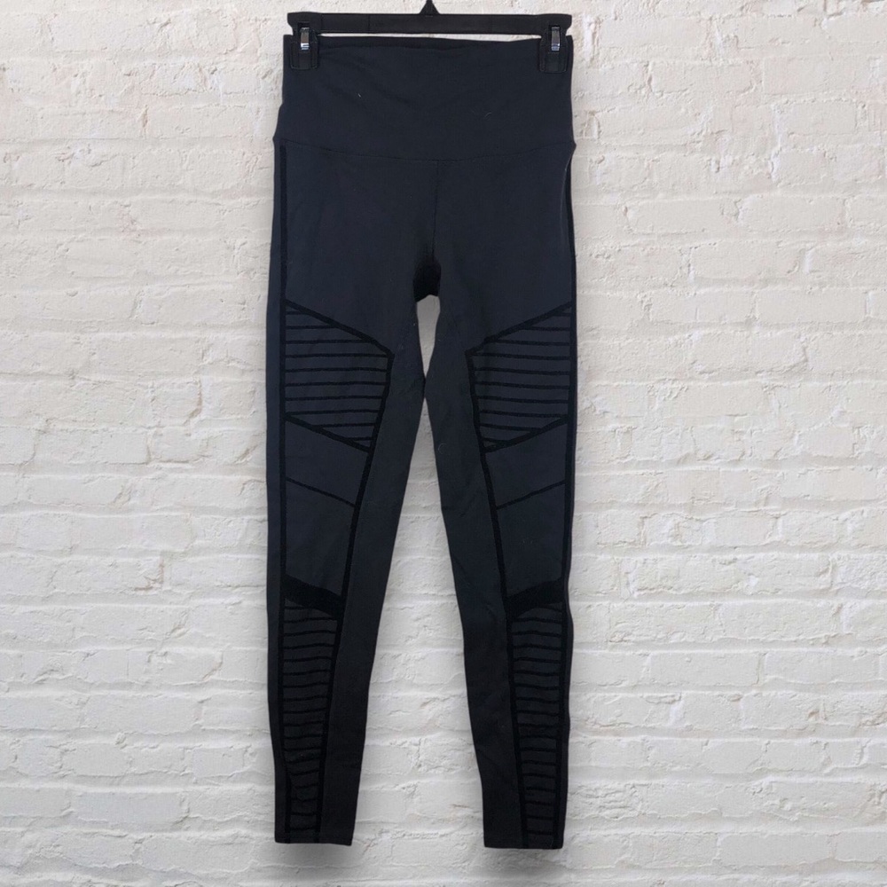 Alo Yoga Flocked High Waist Moto Legging